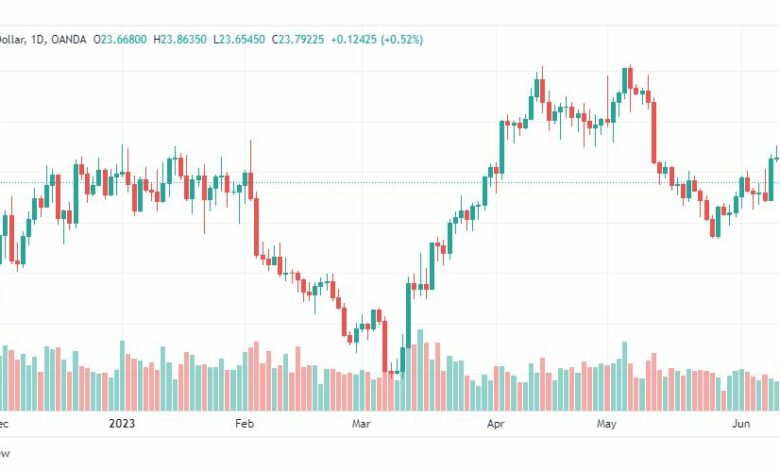 تحليل الفضة-XAGUSD-SILVER-14-6-2023