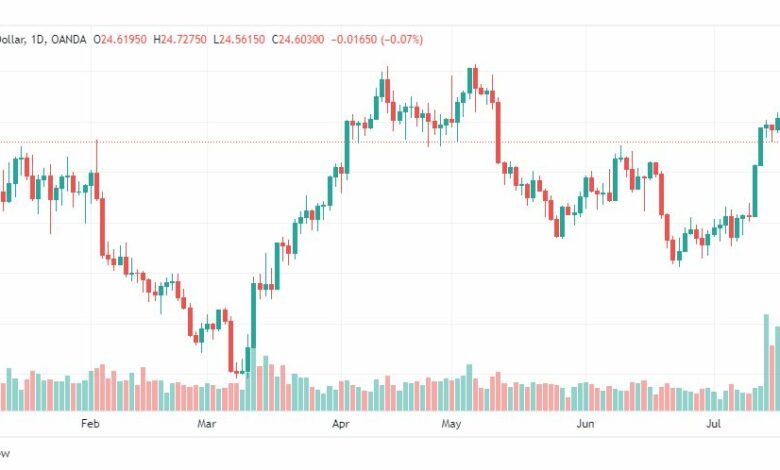 تحليل الفضة-XAGUSD-SILVER-24-7-2023