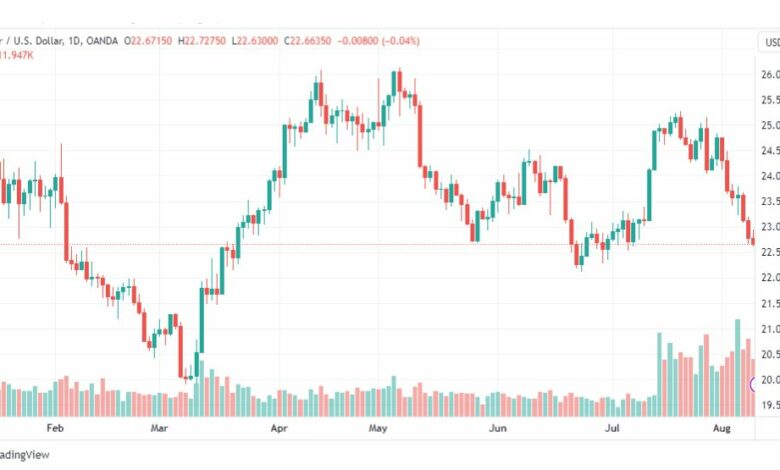 تحليل الفضة-XAGUSD-SILVER-10-8-2023