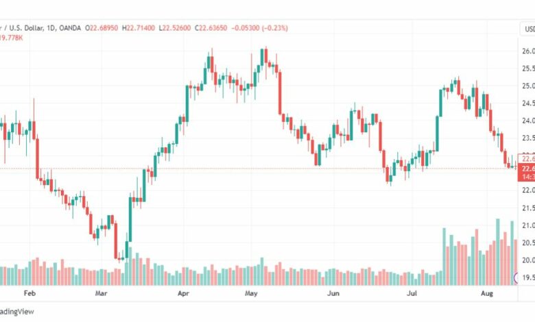 تحليل الفضة-XAGUSD-SILVER-14-8-2023