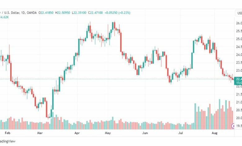 تحليل الفضة-XAGUSD-SILVER-17-8-2023