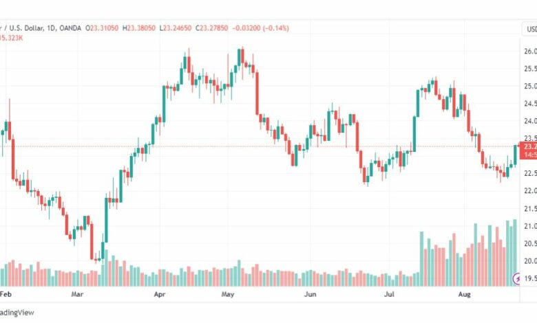 تحليل الفضة-XAGUSD-SILVER-22-8-2023