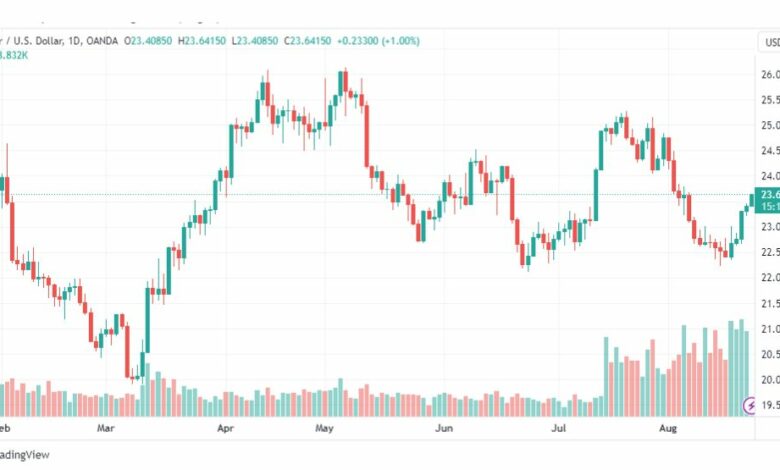 تحليل الفضة-XAGUSD-SILVER-23-8-2023