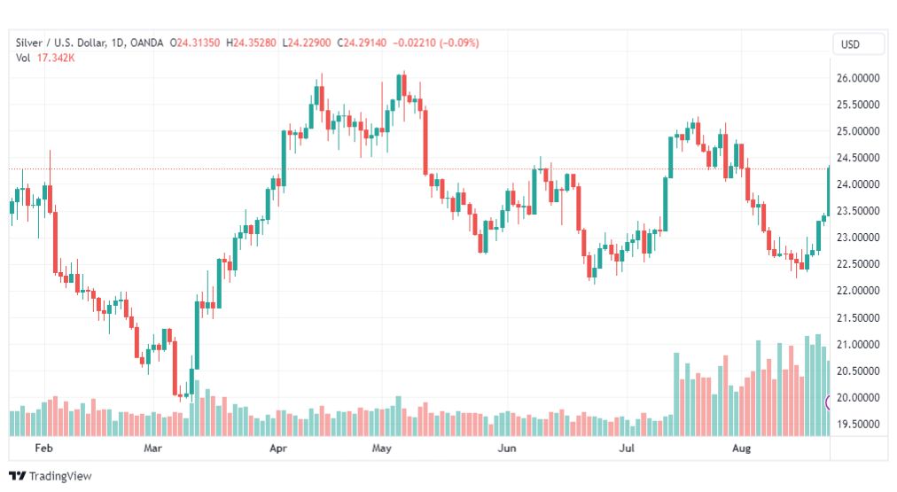 تحليل الفضة-XAGUSD-SILVER-24-8-2023