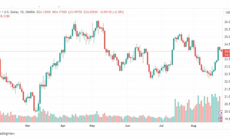 تحليل الفضة-XAGUSD-SILVER-25-8-2023