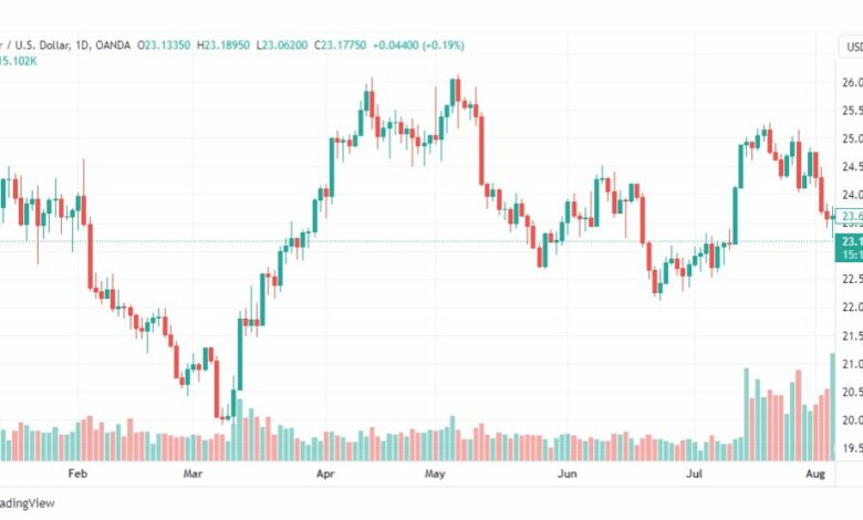 تحليل الفضة-XAGUSD-SILVER-8-8-2023