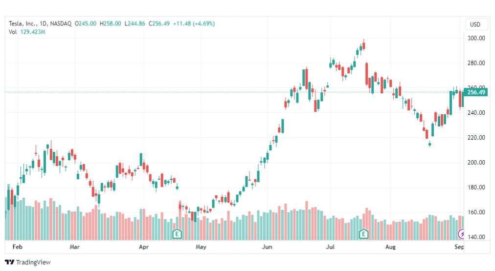 تحليل سهم تسلا-TESLA-STOCK-6-9-2023