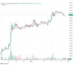 تحليل البتكوين دولار BTCUSD - 14/11/2023