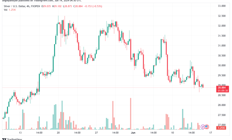 تحليل الفضة 14-6-2024 SILVER XAGUSD