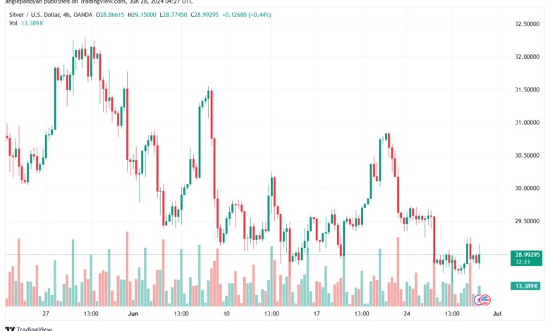 تحليل الفضة 28-6-2024 SILVER XAGUSD