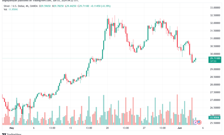 تحليل الفضة 5-6-2024 SILVER XAGUSD