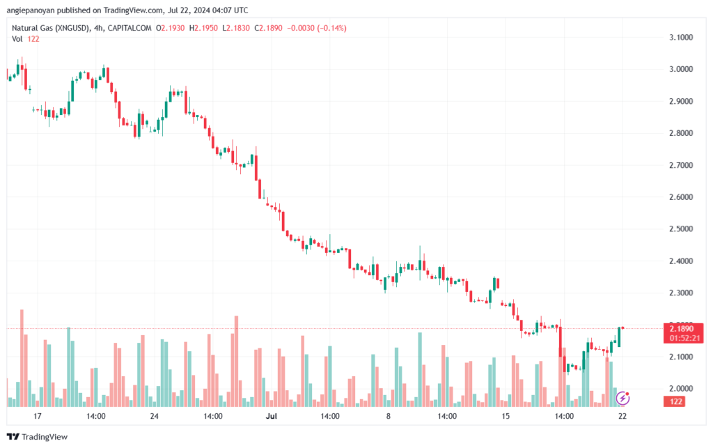 تحليل الغاز الطبيعي 22-7-2024 NATURAL GAS