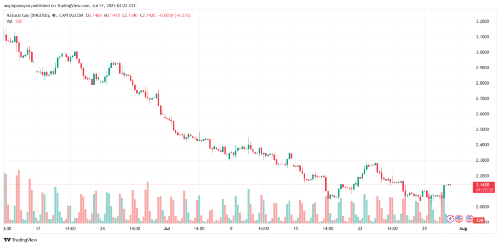 تحليل الغاز الطبيعي 31-7-2024 NATURAL GAS