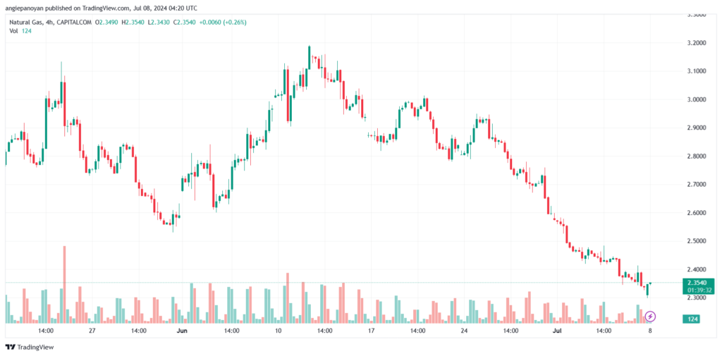 تحليل الغاز الطبيعي 8-7-2024 NATURAL GAS