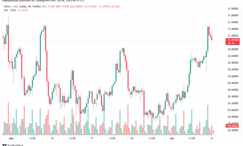 تحليل الفضة 8-7-2024 SILVER XAGUSD