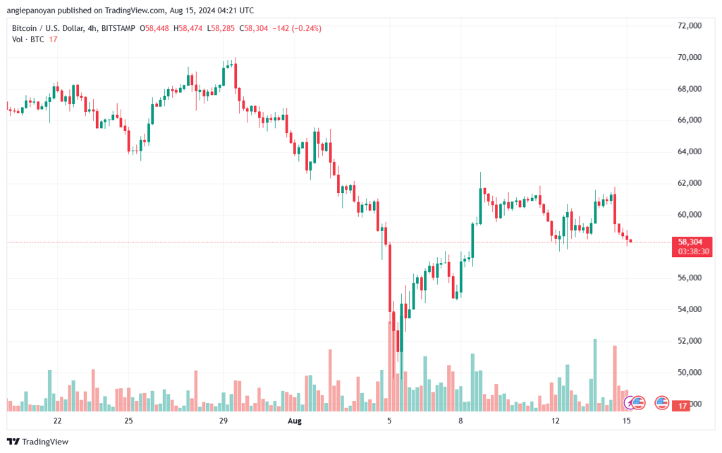 تحليل البتكوين دولار BTCUSD-15-8-2024