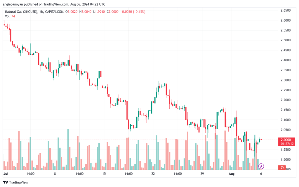 تحليل الغاز الطبيعي 6-8-2024 NATURAL GAS