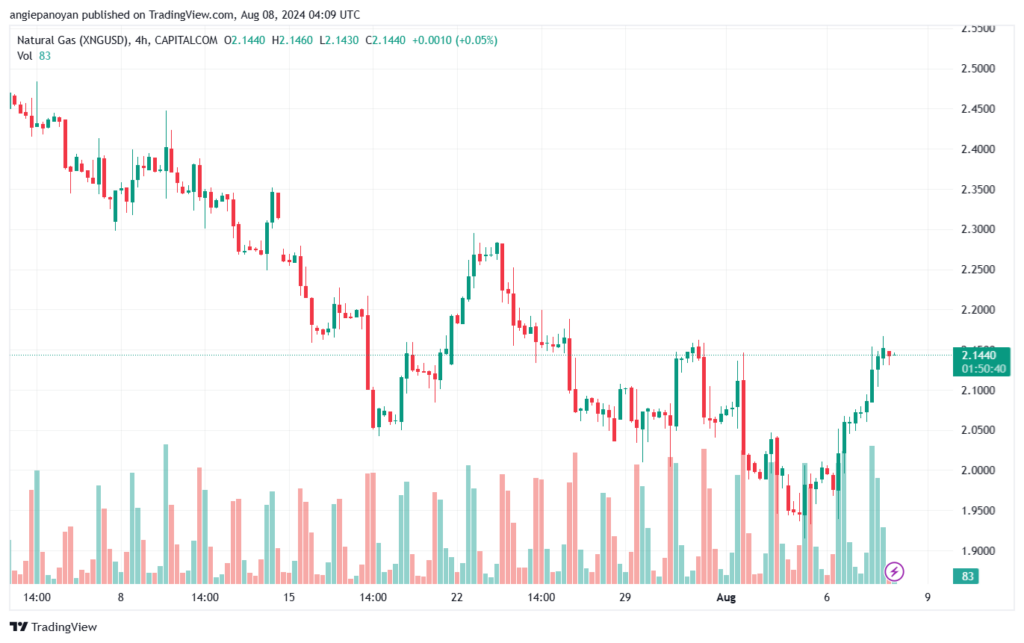 تحليل الغاز الطبيعي 8-8-2024 NATURAL GAS