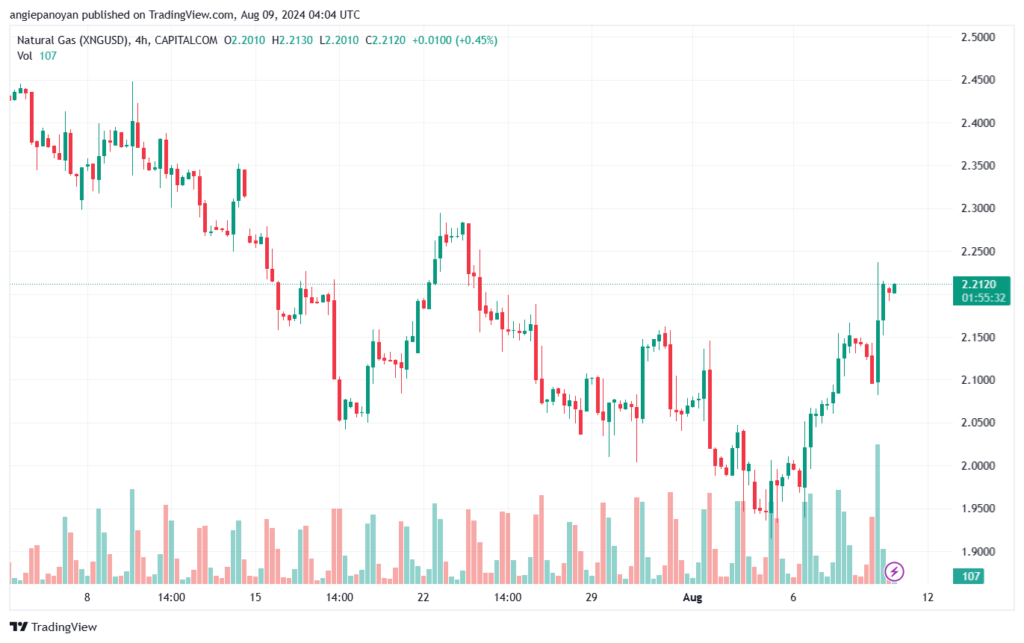 تحليل الغاز الطبيعي 9-8-2024 NATURAL GAS