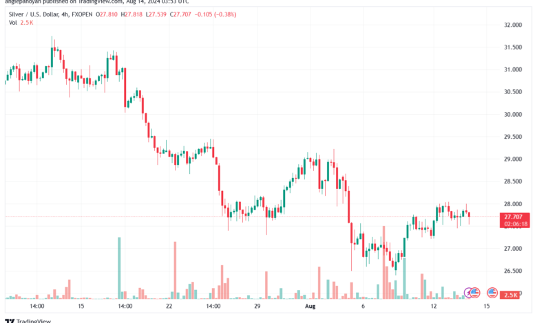 تحليل الفضة 14-8-2024 SILVER XAGUSD