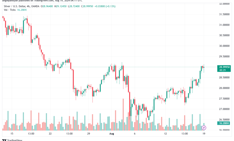 تحليل الفضة 19-8-2024 SILVER XAGUSD