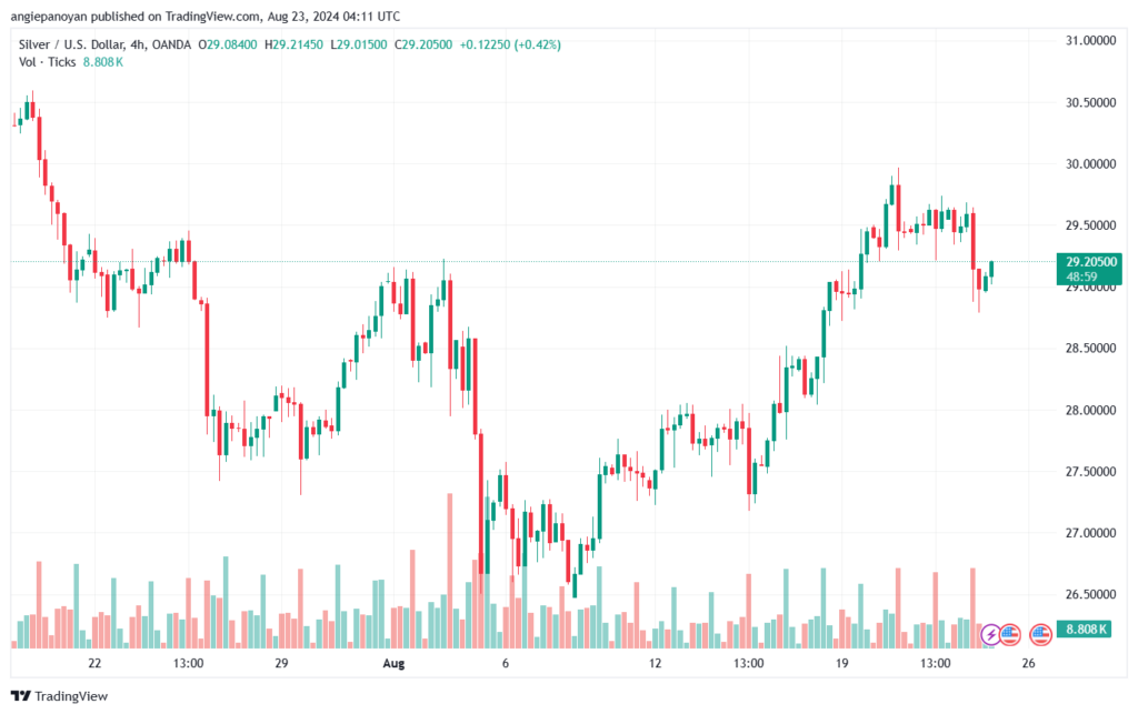 تحليل الفضة 23-8-2024 SILVER XAGUSD