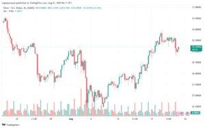 تحليل الفضة 23-8-2024 SILVER XAGUSD