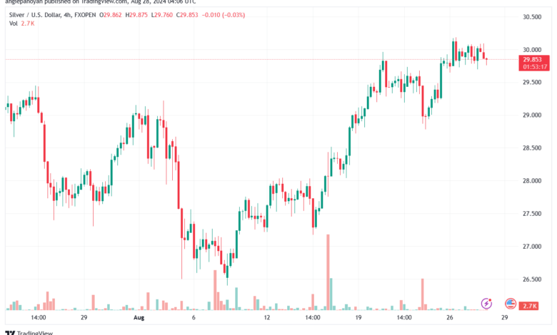 تحليل الفضة 28-8-2024 SILVER XAGUSD