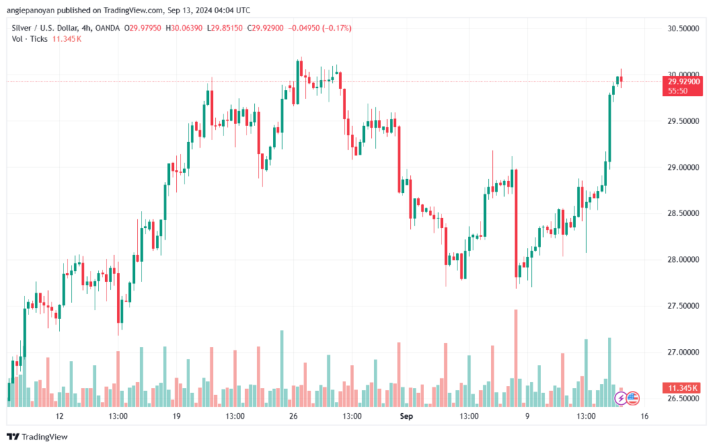 تحليل الفضة 13-9-2024 SILVER XAGUSD