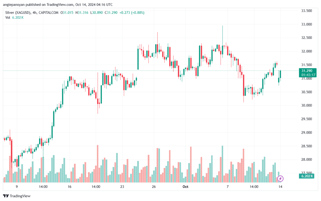 تحليل الفضة 14-10-2024 SILVER XAGUSD