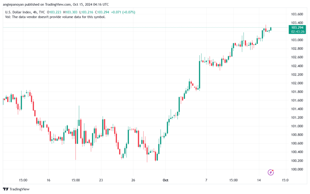 تحليل مؤشر الدولار الامريكي- Dollar Index (DXY)-15102024