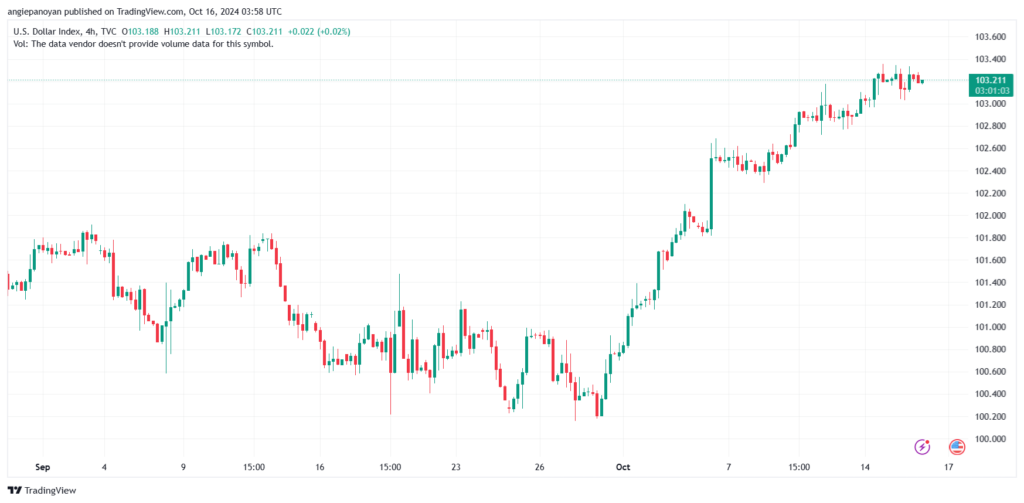تحليل مؤشر الدولار الامريكي- Dollar Index (DXY)-16102024