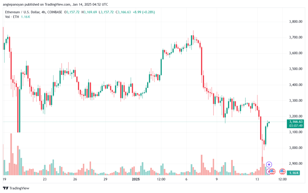 تحليل الاثيريوم 2025-1-14 ETHEREUM-ETH