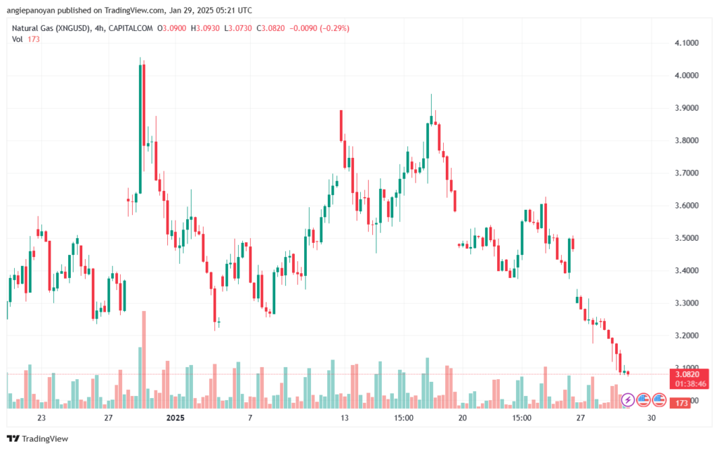 تحليل الغاز الطبيعي NATURAL GAS 29-1-2025