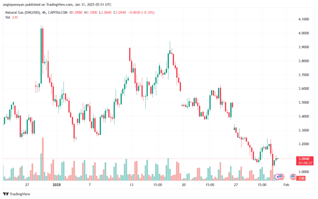 تحليل الغاز الطبيعي NATURAL GAS 31-1-2025