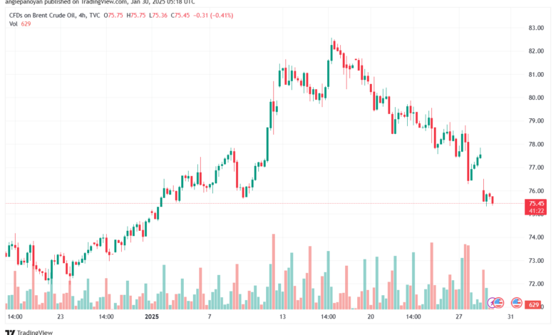 تحليل خام 30-1-2025 BRENT OIL