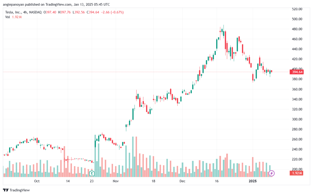 تحليل سهم تسلا الفني TSLA-13-1-2025