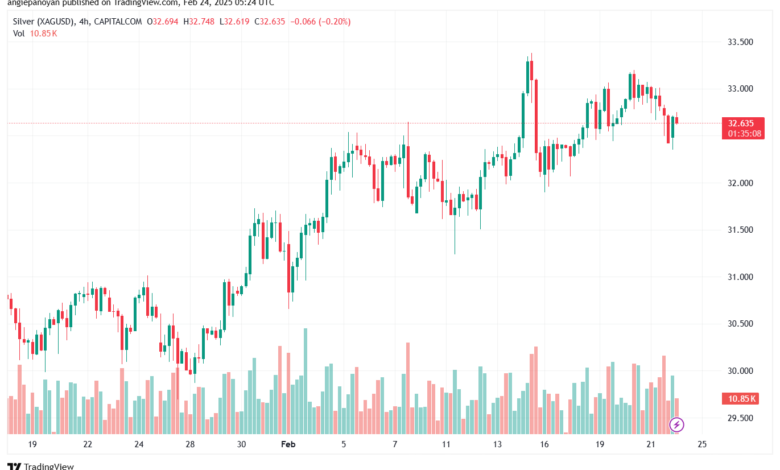 تحليل الفضة 24-2-2025 SILVER XAGUSD