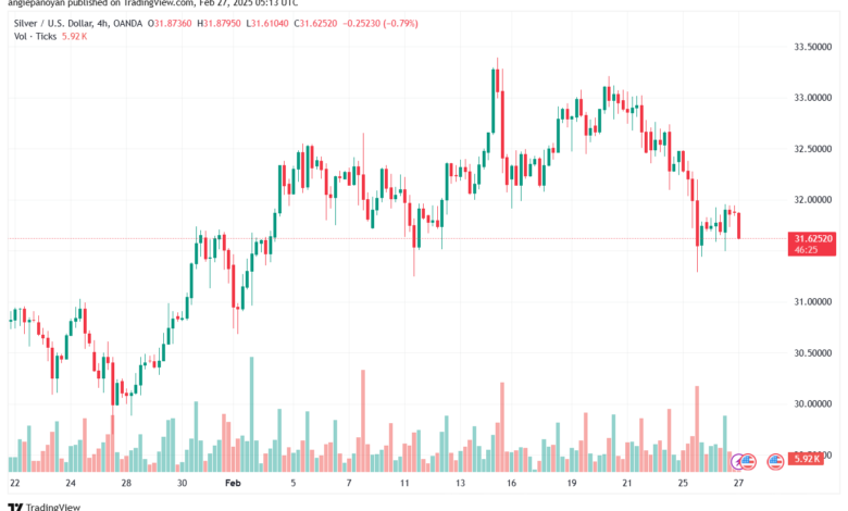 تحليل الفضة 27-2-2025 SILVER XAGUSD