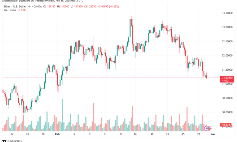 تحليل الفضة 28-2-2025 SILVER XAGUSD