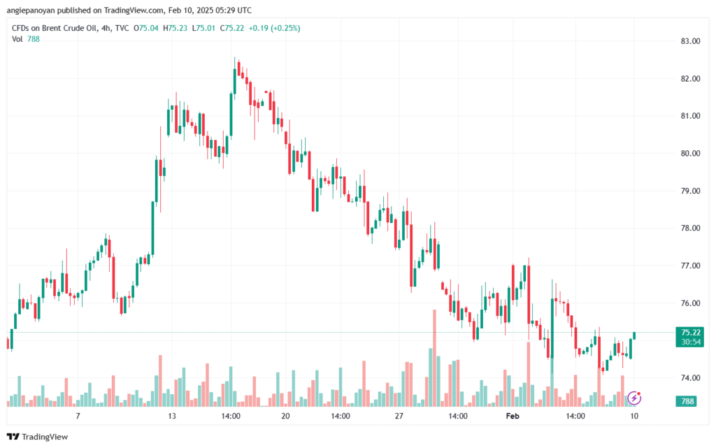تحليل خام 10-2-2025 BRENT OIL