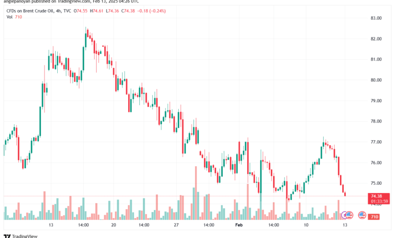 تحليل خام 13-2-2025 BRENT OIL