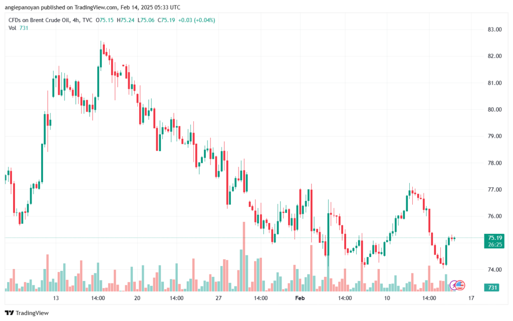 تحليل خام 14-2-2025 BRENT OIL