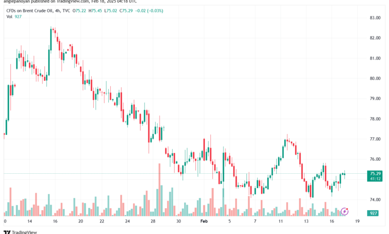 تحليل خام 18-2-2025 BRENT OIL