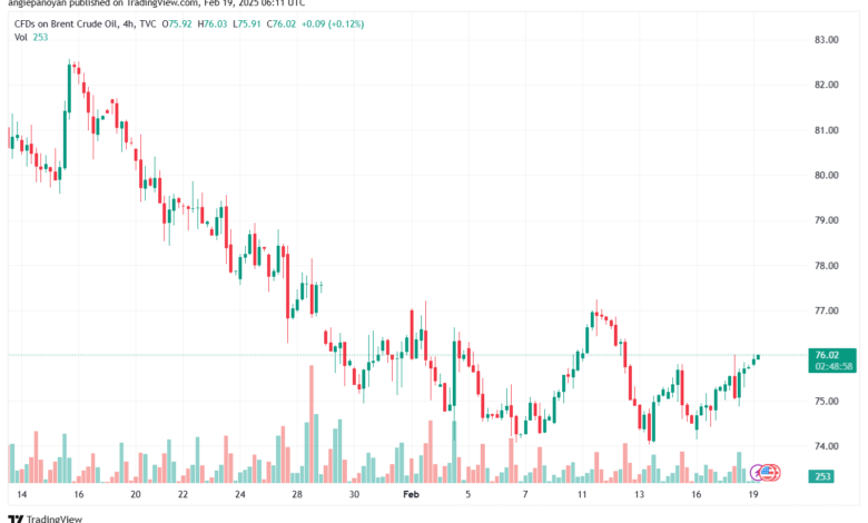تحليل خام 19-2-2025 BRENT OIL