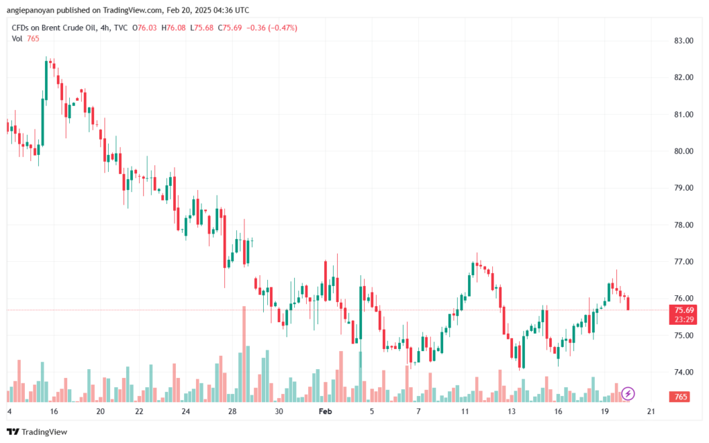 تحليل خام 20-2-2025 BRENT OIL