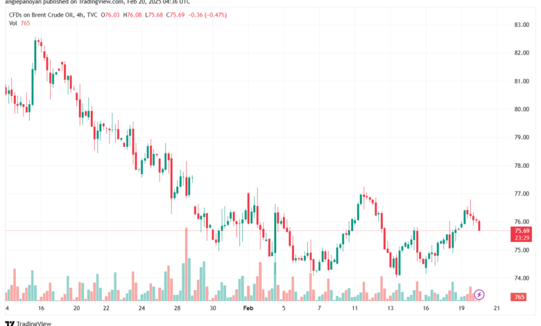 تحليل خام 20-2-2025 BRENT OIL
