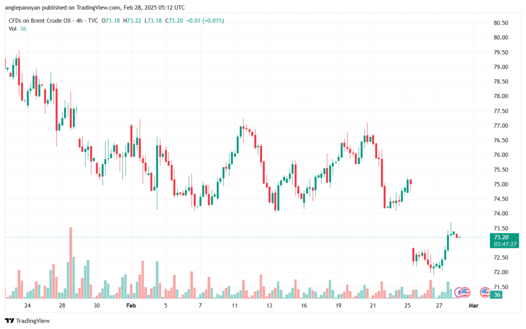 تحليل خام 28-2-2025 BRENT OIL