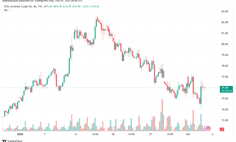 تحليل خام 5-2-2025 BRENT OIL