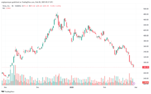 تحليل سهم تسلا الفني TSLA-28-2-2025